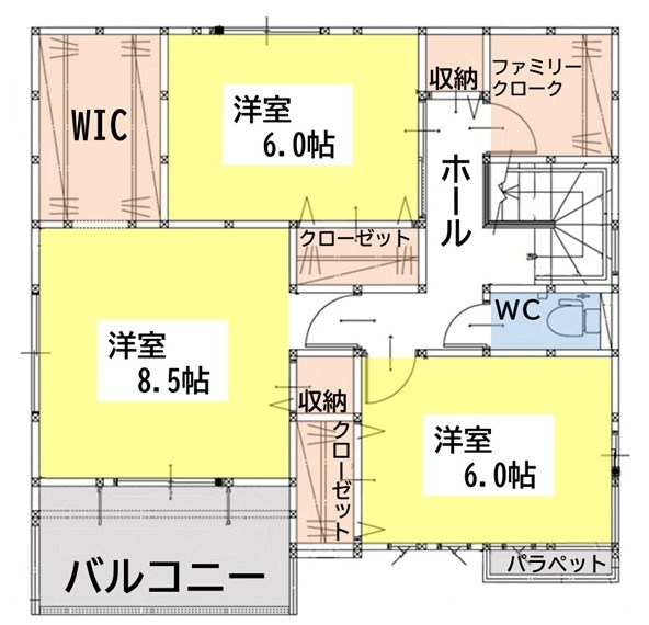 大里戸ノ上二丁目新築戸建1号棟　5期 間取図・土地図