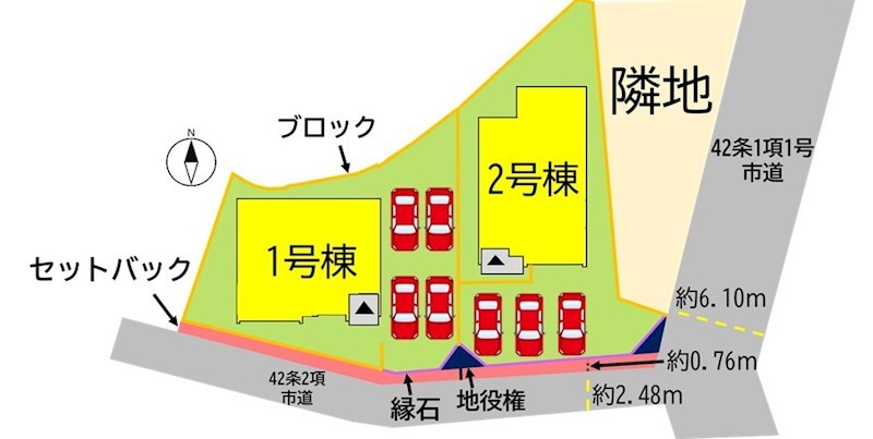 大里戸ノ上二丁目新築戸建1号棟　5期 全体区画図