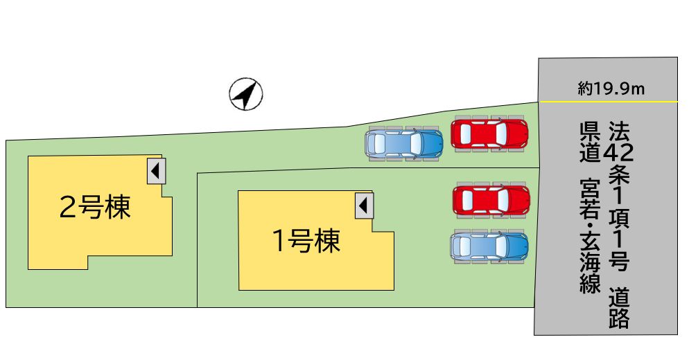徳重新築戸建2号棟　2期 全体区画図
