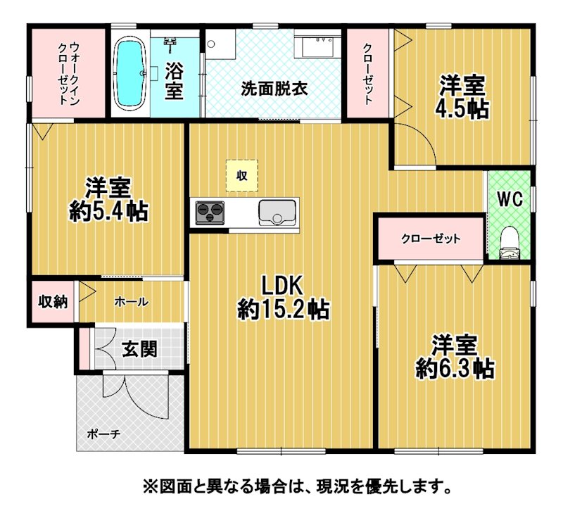 朽網西四丁目戸建 間取図・土地図