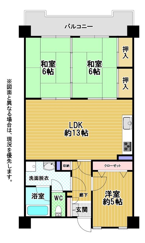エクレール穴生 間取図・土地図