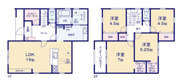 頃末北三丁目新築戸建2号棟　第三 間取図・土地図