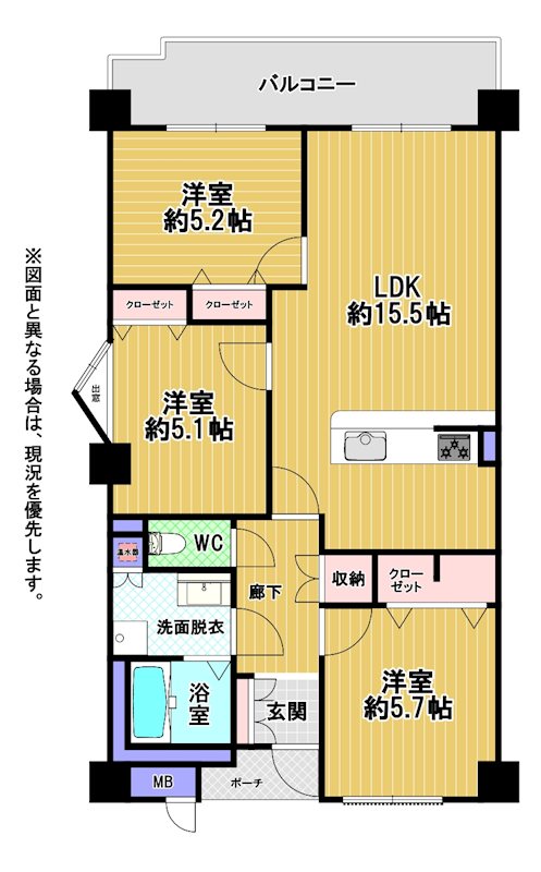 コスモテール吉塚 間取図・土地図