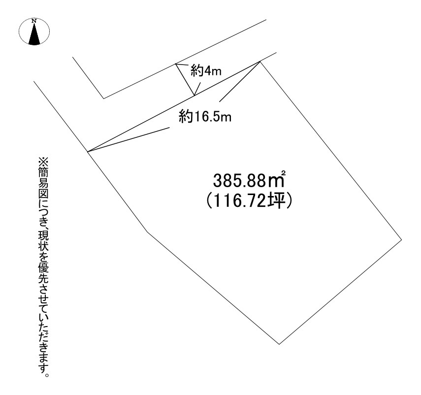 吉志七丁目15番土地 間取図・土地図