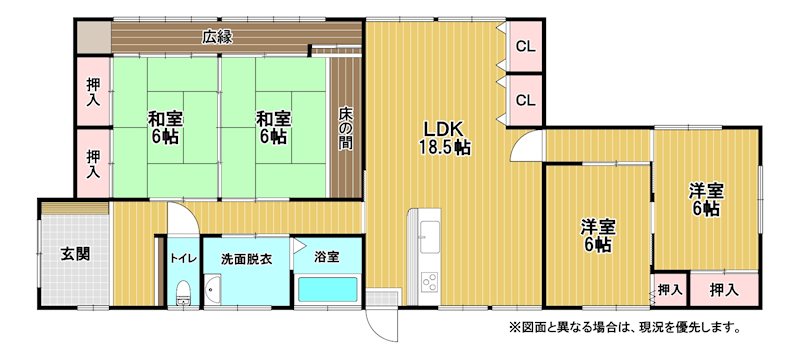 町上津役東二丁目25番戸建 間取図・土地図