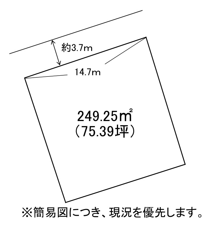 朝霧三丁目4番土地 間取図・土地図