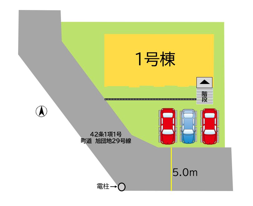 旭台一丁目新築戸建1号棟　1期 全体区画図