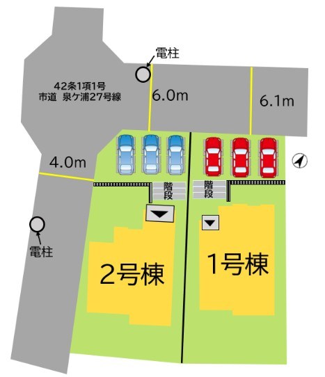 泉ケ浦二丁目新築戸建2号棟　4期 全体区画図