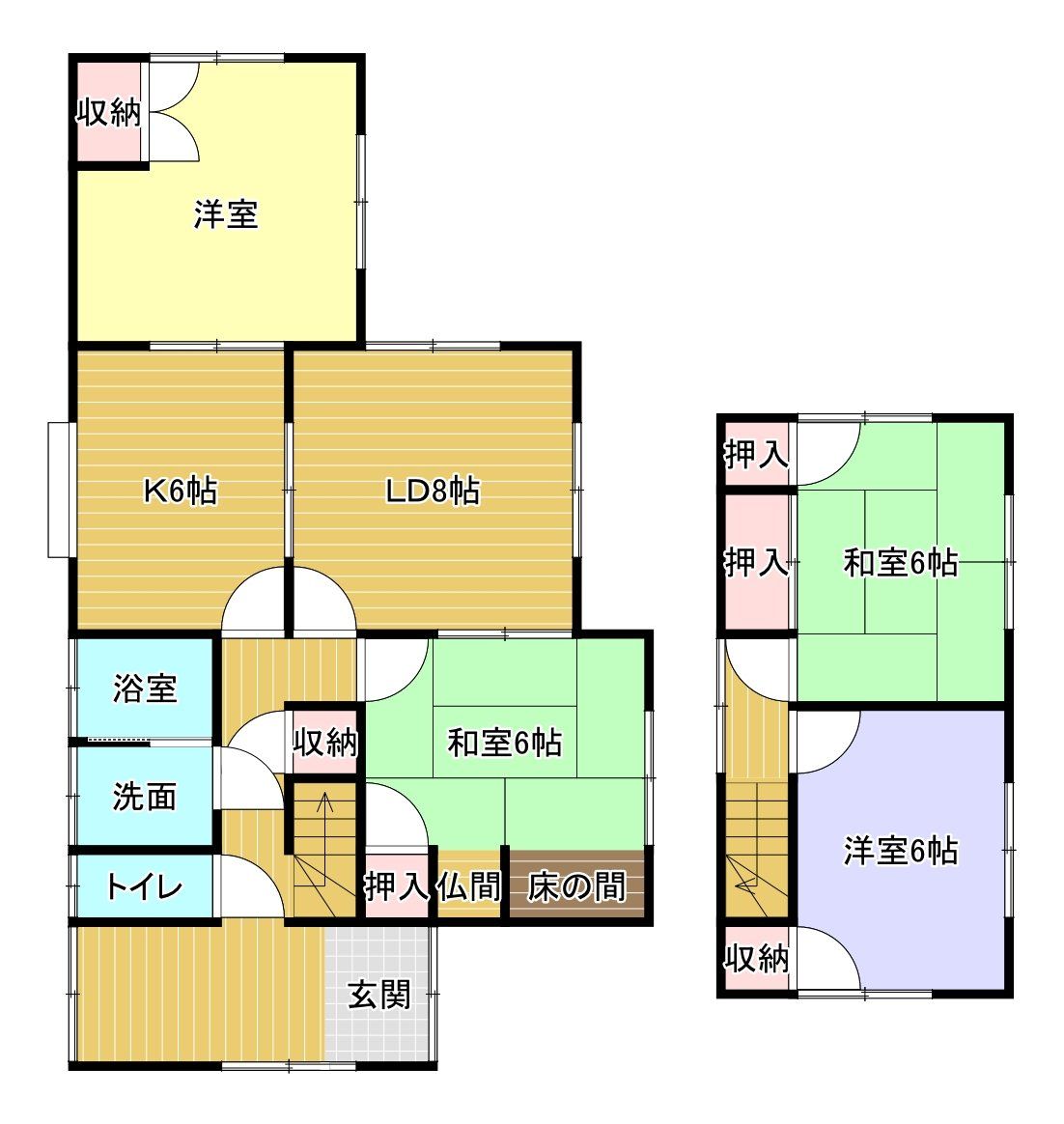 徳吉西一丁目戸建 間取図・土地図