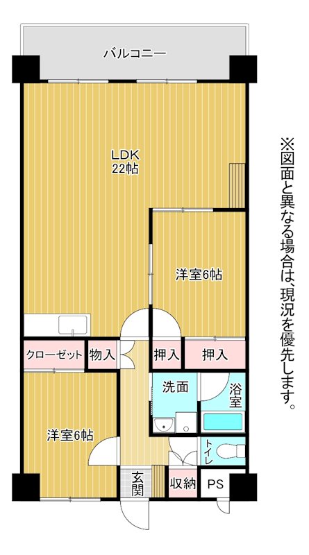 コーポランド砂津 間取図・土地図