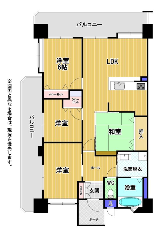 アースコートレトロ門司港 間取図・土地図