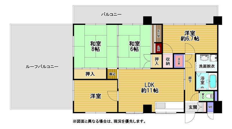 ミリオンコーポラス白峰 間取図・土地図
