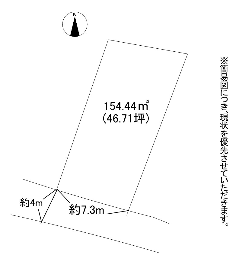 津田四丁目10番土地 間取図・土地図