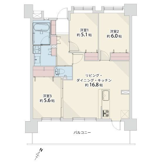 アンピール博多駅南 間取図・土地図