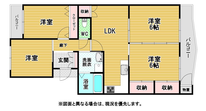 サンライズコーポラス青山A棟 間取図・土地図