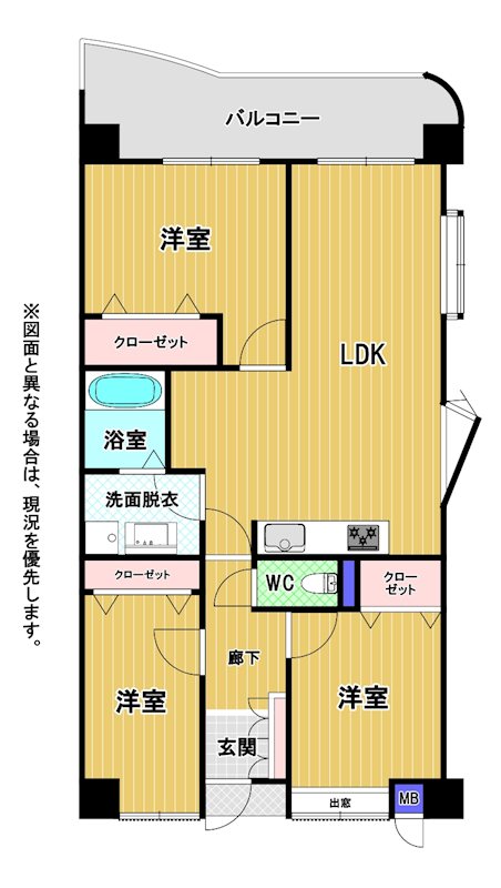 パレス沖田 間取図・土地図