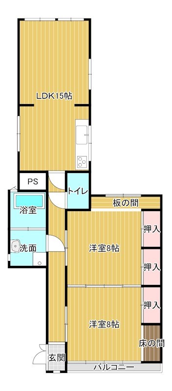 福岡県北九州市八幡東区槻田２丁目3-5 間取図・土地図