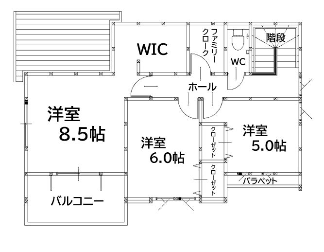 本城三丁目新築戸建2号棟　2期 間取図・土地図