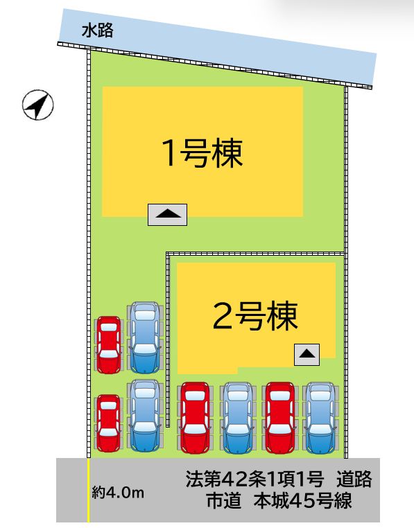 本城三丁目新築戸建2号棟　2期 全体区画図