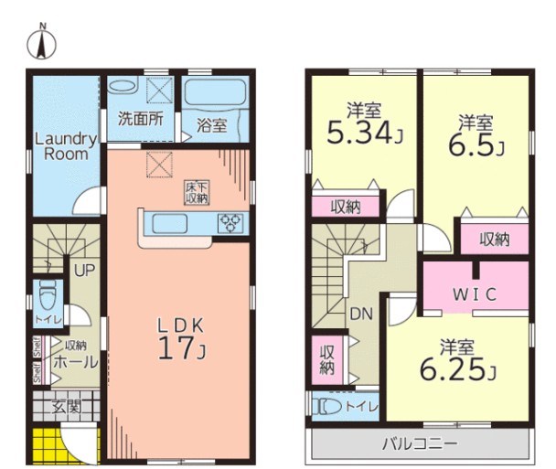 赤坂一丁目新築戸建 間取図・土地図