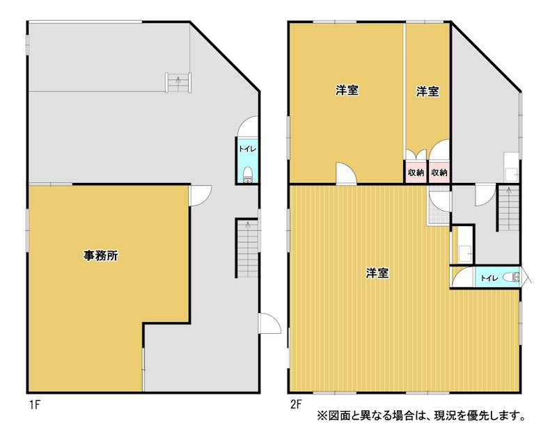 大字植木171番10事務所 間取図・土地図