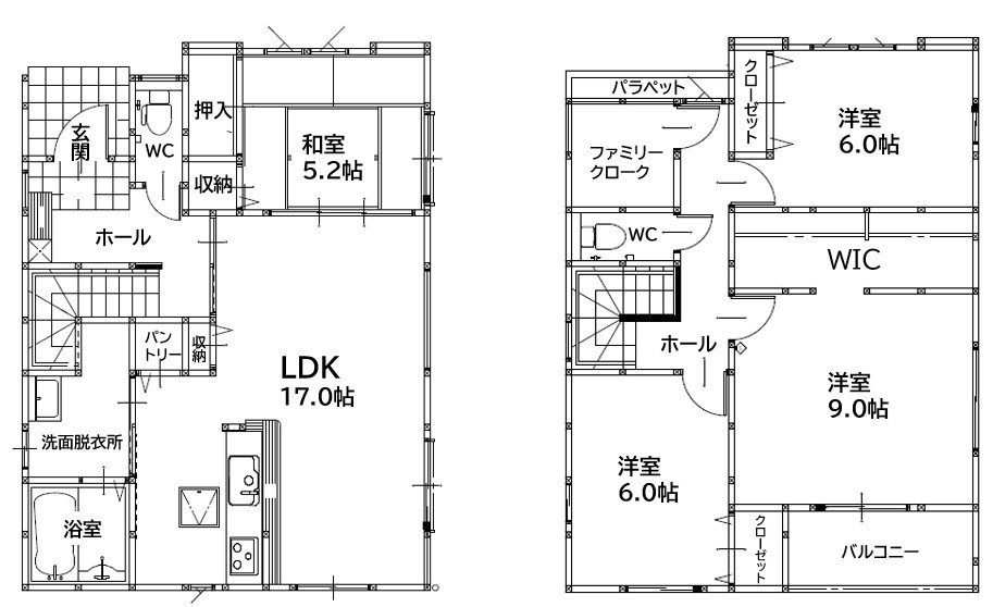 東大谷二丁目新築戸建1号棟　1期 間取図・土地図