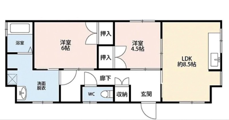 永黒一丁目8番戸建 間取図・土地図