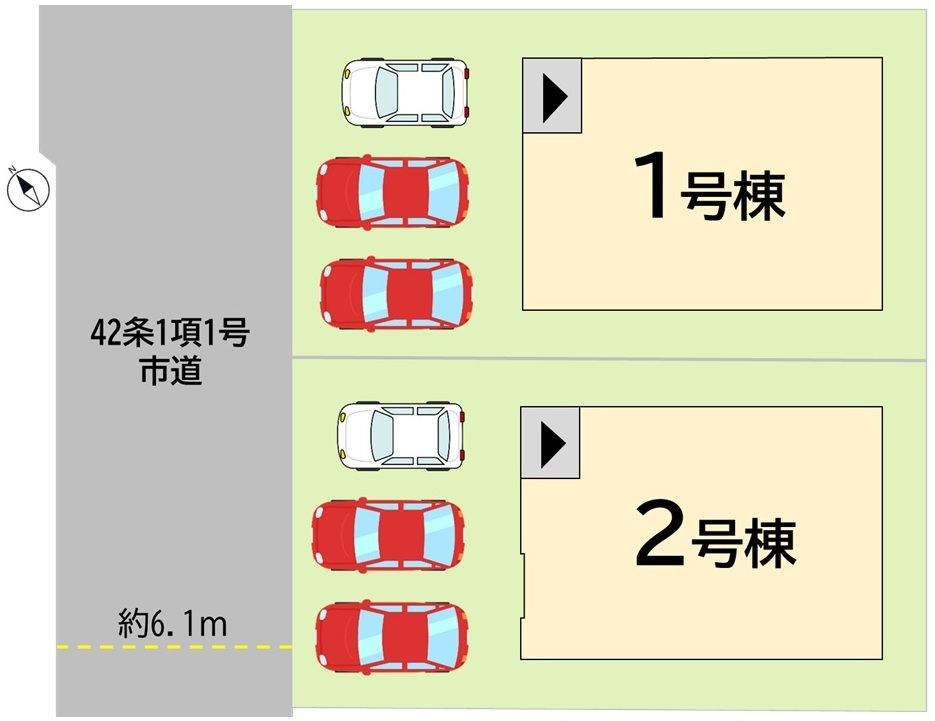 小嶺台四丁目新築戸建2号棟　2期 全体区画図