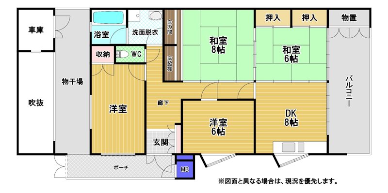 ヴィラージュ八景園 間取図・土地図