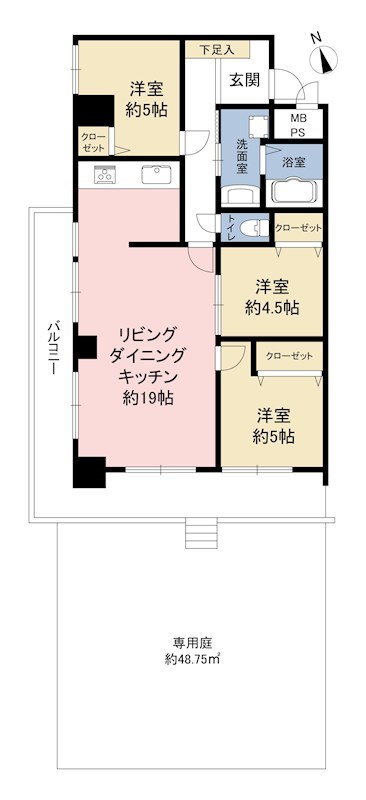 チサンマンション小笹 間取図・土地図
