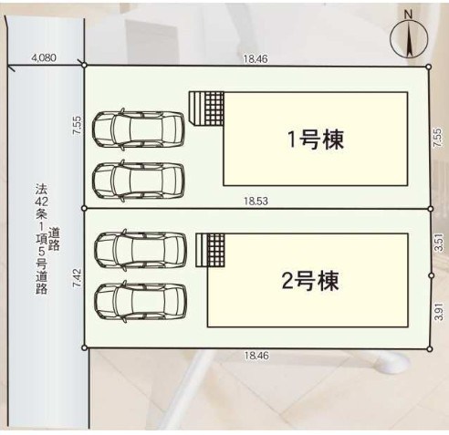 沖田三丁目新築戸建1号棟　第7 全体区画図