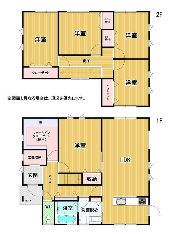大辻町戸建 間取図・土地図