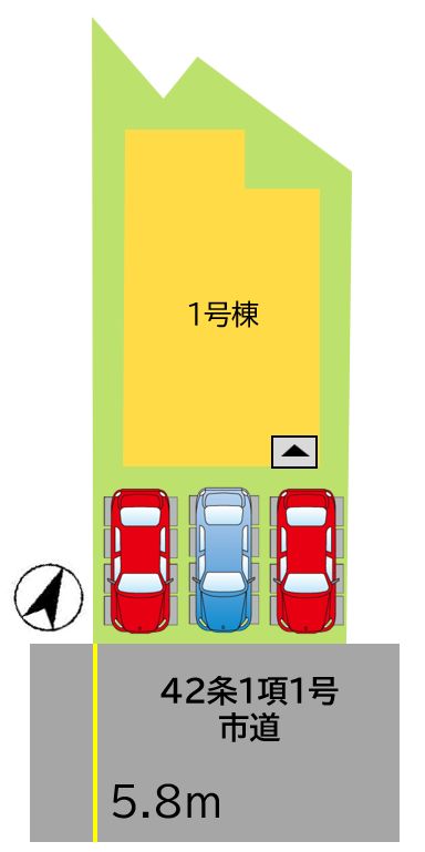 東二島五丁目新築戸建1号棟　2期 全体区画図