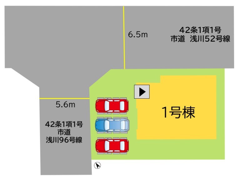 浅川町新築戸建1号棟　2期 全体区画図