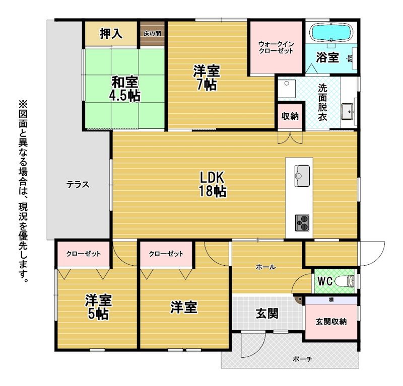 吉木東一丁目戸建 間取図・土地図