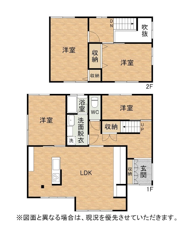 長行西三丁目戸建 間取図・土地図
