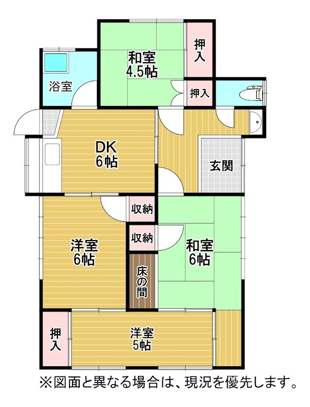 中の原一丁目戸建 間取図・土地図