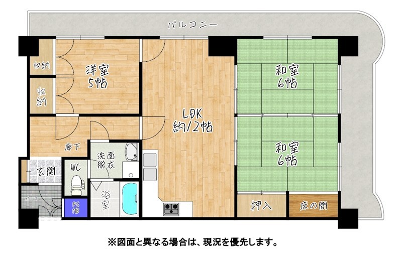 トーカンマンション三萩野 間取図・土地図