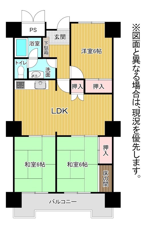 サンライフ小倉 間取図・土地図