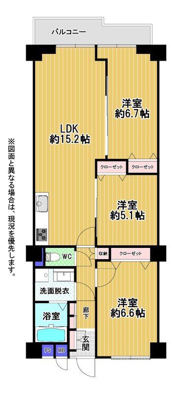 藤和城西コーポ 間取図・土地図