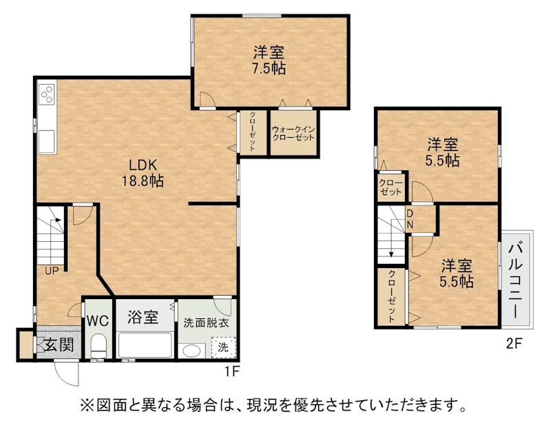 楠木一丁目戸建 間取図・土地図
