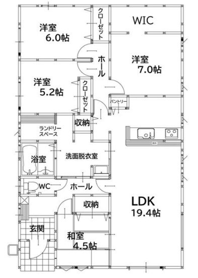 勝山一丁目新築戸建1号棟　2期 間取図・土地図