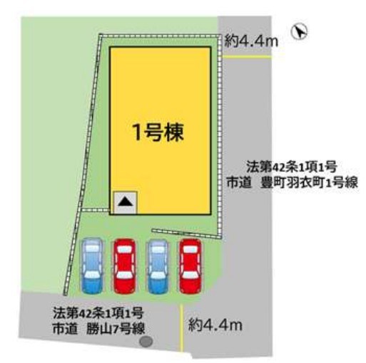勝山一丁目新築戸建1号棟　2期 全体区画図