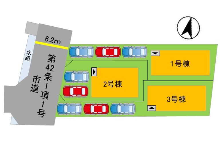 次郎丸四丁目新築戸建3号棟　2期 全体区画図