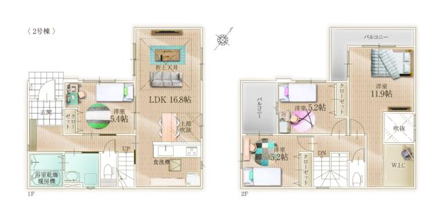 若宮四丁目新築戸建2号棟　4期 間取図・土地図