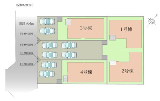 若宮四丁目新築戸建2号棟　4期 間取図・土地図