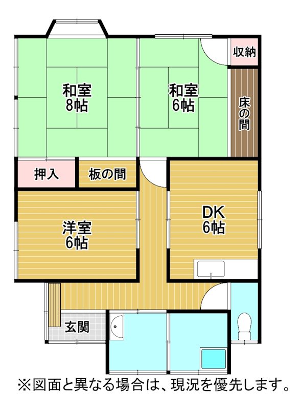 岩瀬三丁目戸建 間取図・土地図