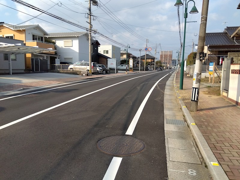 富久町二丁目土地 現地写真（前面道路含む現地写真）