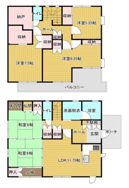 天道戸建 間取図・土地図