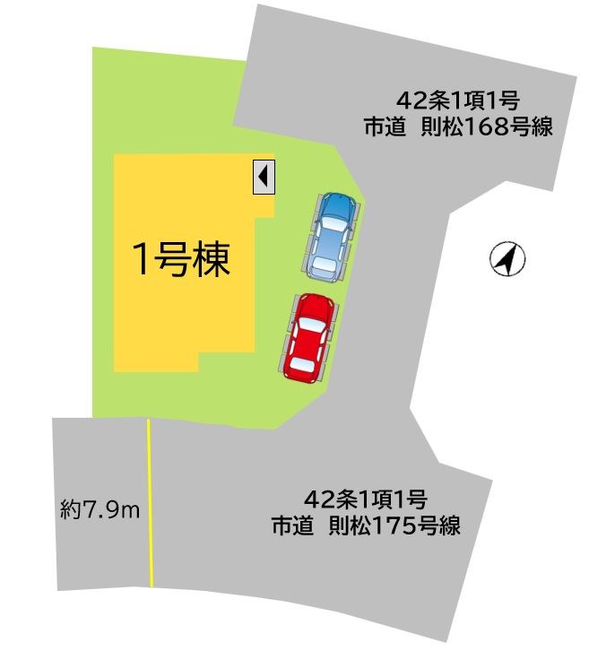 松寿山二丁目新築戸建1号棟　2期 全体区画図